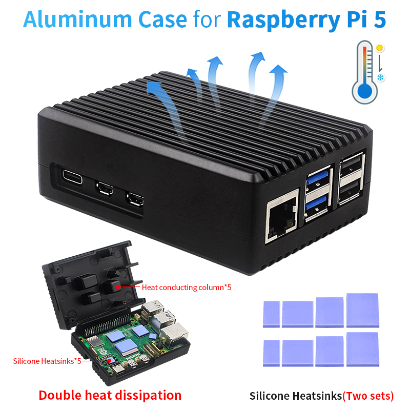 Raspberry Pi 5 8Gb Kit - 라즈베리 파이 5 용 수동 냉각