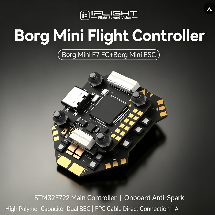 Fpv Flight Controller F7 Stack 60A - IFlight Borg F7 미니 스택 ICM42688
