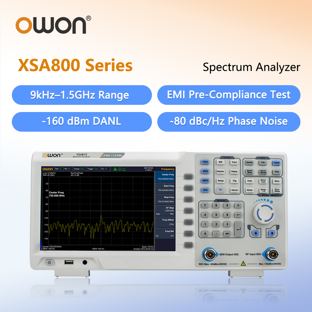 Signal Generator Spectrum Analyzer - 트래킹 발생기가 장착된 OWON 스펙트럼 분석기