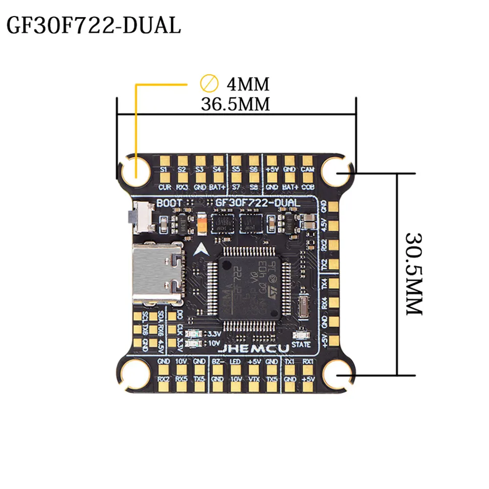 Jhemcu F7 스택 F722 듀얼 비행 컨트롤러 R - Fpv Flight Controller F7 Stack 60A 리뷰 및 가격