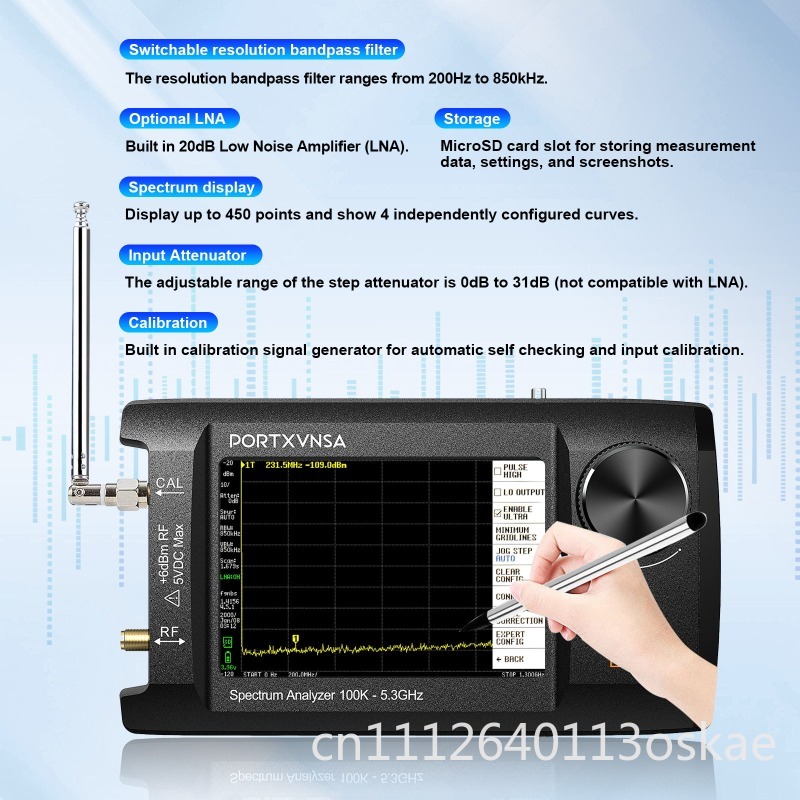 SA5 다기능 휴대용 스펙트럼 분석기 4인치 IPS L - Signal Generator Spectrum Analyzer 리뷰 및 가격