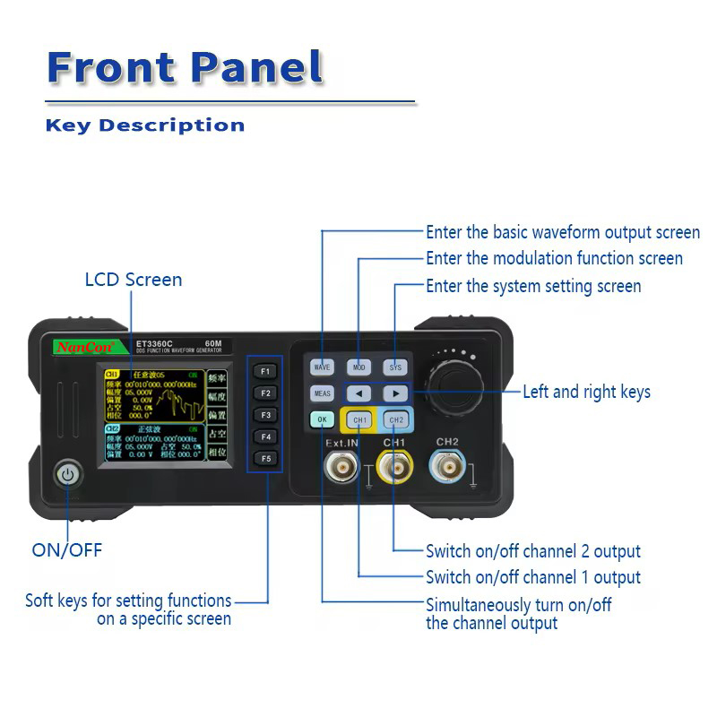 ET3320C ET3340C ET3360C 2채널 기능 - Function Arbitrary Waveform Generator 리뷰 및 가격