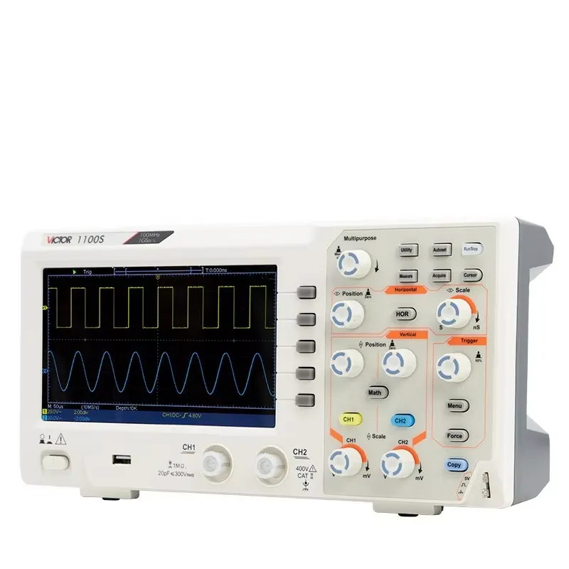 VICTOR 1100S 100MHz 대역폭 오실로스코프 - Digital Storage Oscilloscope 100Mhz 리뷰 및 가격