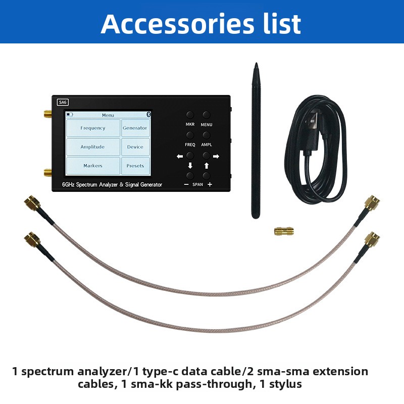 SA6 6GHz 3.2인치 휴대용 스펙트럼 분석기 5- - Signal Generator Spectrum Analyzer 리뷰 및 가격