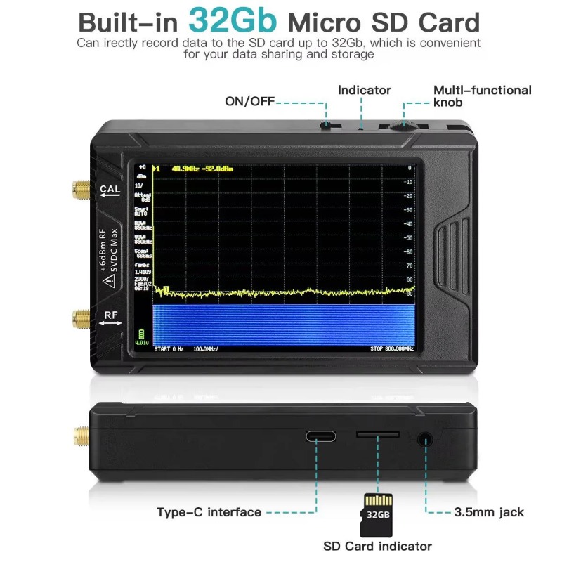 배터리가 포함된 TinySA ULTRA용 4인치 디스플 - Signal Generator Spectrum Analyzer 리뷰 및 가격