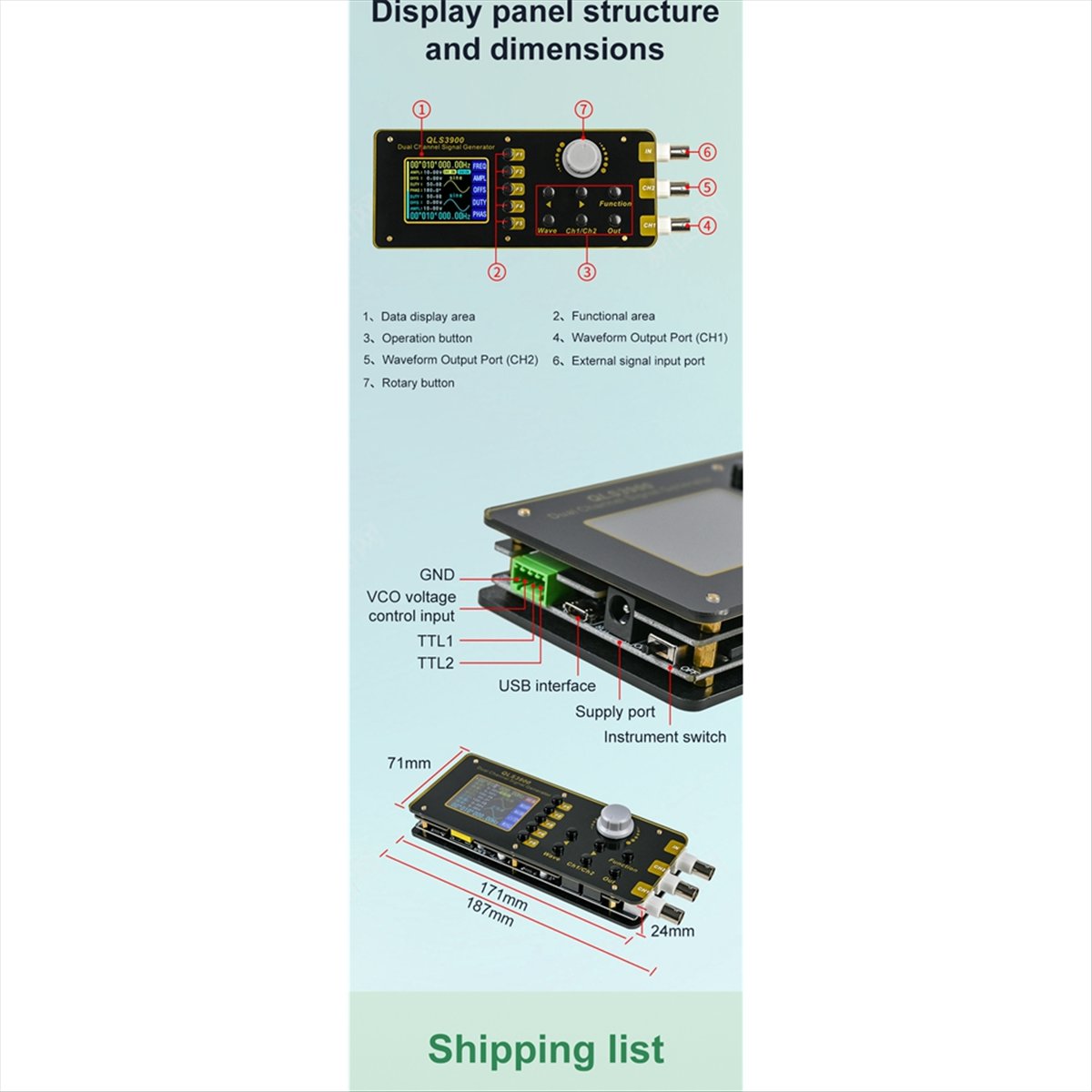OKgood 2.4인치 TFT DDS 기능 임의 파형  - Function Arbitrary Waveform Generator 리뷰 및 가격